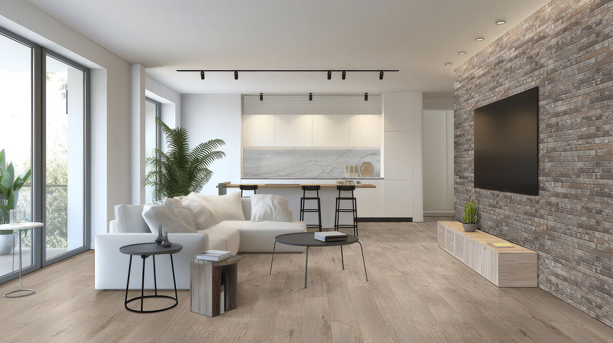 MSI Rustique Red Brick 2 x 18 Matte Porcelain tile (NCAPRUSREDBRI2X18) – MSI room scene (living room)