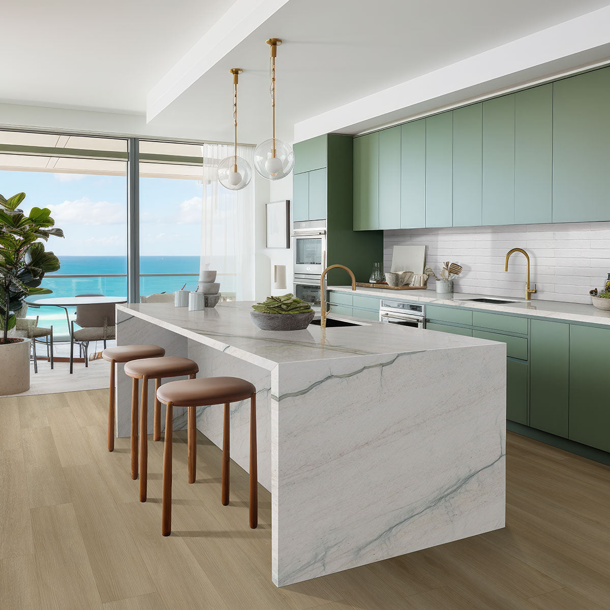 MSI Brickstone White Brick 2 x 18 Matte Porcelain tile (NCAPWHIBRI2X18) – MSI room scene (kitchen)