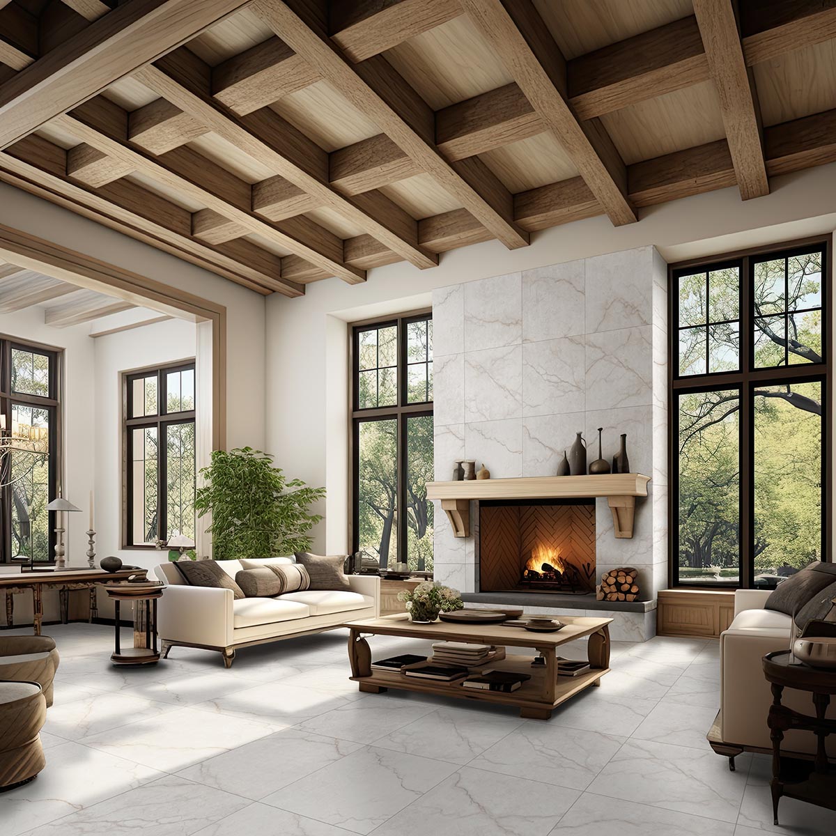 MSI Brighton Gold 12 x 24 Matte Porcelain tile (NBRIGOL1224) – MSI room scene