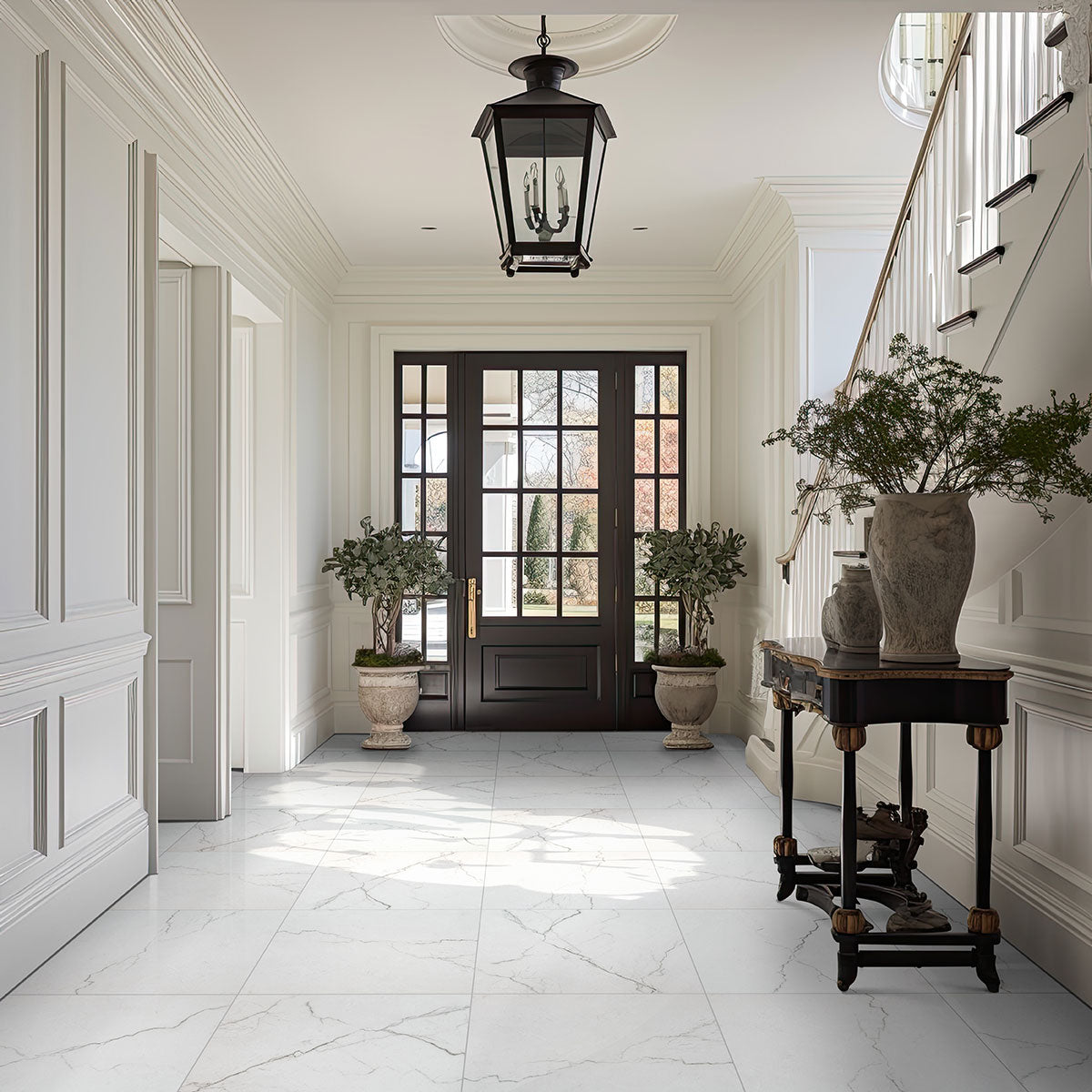 MSI Brighton Grey 12 x 24 Polished Porcelain tile (NBRIGRE1224P) – MSI room scene