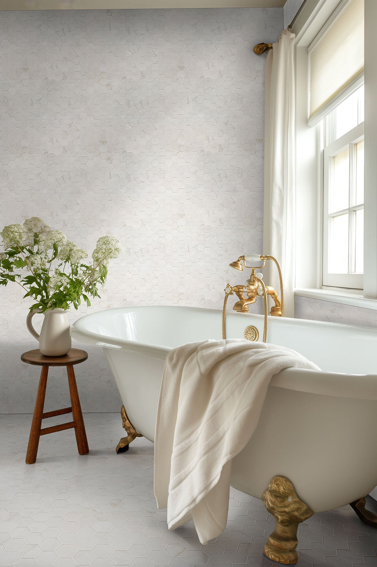 MSI Brighton Grey 24 x 48 Matte Porcelain tile (NBRIGRE2448) – MSI room scene (bathroom)