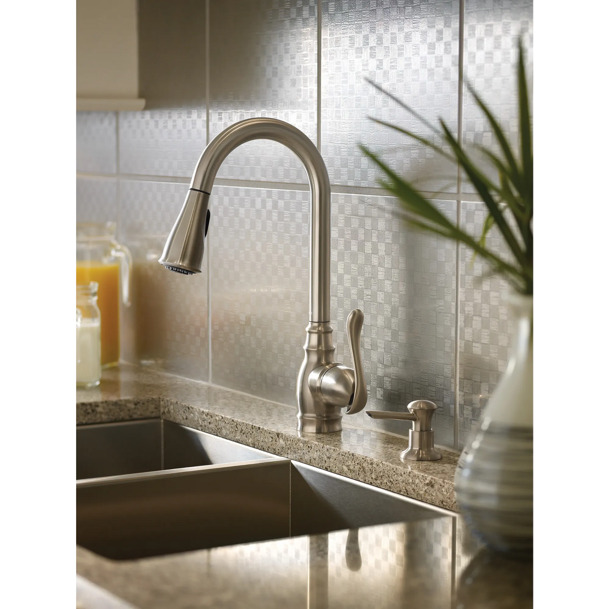 Moen Anabelle Single-Handle High-Arc Pulldown Kitchen Faucet CA87003 in Spot Resist Stainless (CA87003SRS) - view 3