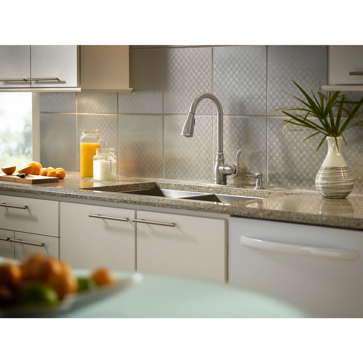 Moen Anabelle Single-Handle High-Arc Pulldown Kitchen Faucet CA87003 in Spot Resist Stainless (CA87003SRS) - view 4