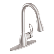 Moen Kleo Single-Handle High-Arc Pulldown Kitchen Faucet CA87011 in Spot Resist Stainless (CA87011SRS)