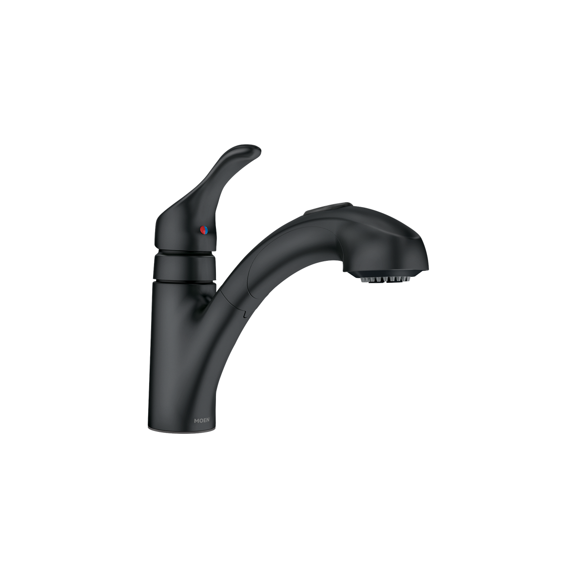 Moen Renzo Single-Handle Low-Arc Pullout Kitchen Faucet CA87316 in Matte Black (CA87316BL)