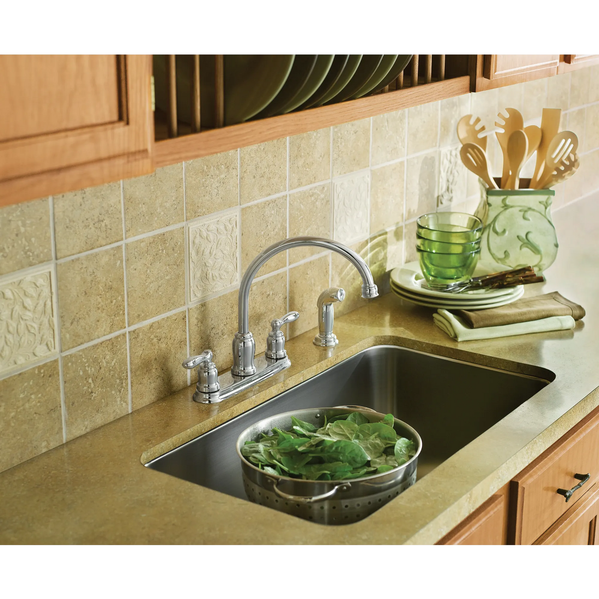 Moen Caldwell Two-Handle High-Arc Kitchen Faucet CA87888 in Chrome (CA87888) - view 3