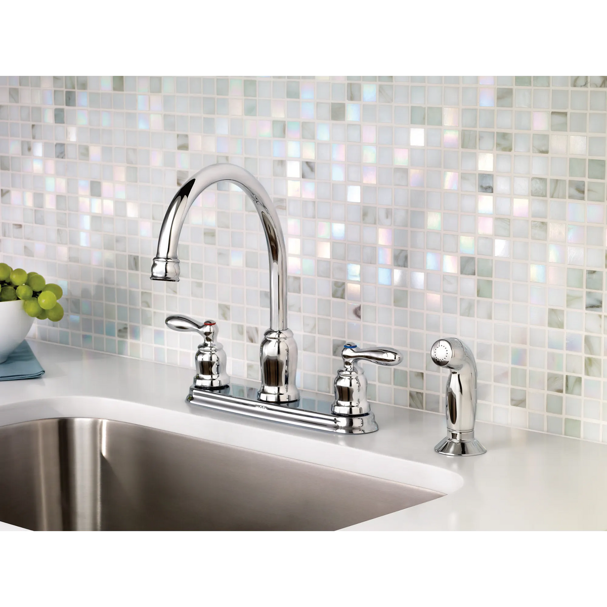 Moen Caldwell Two-Handle High-Arc Kitchen Faucet CA87888 in Chrome (CA87888) - view 2