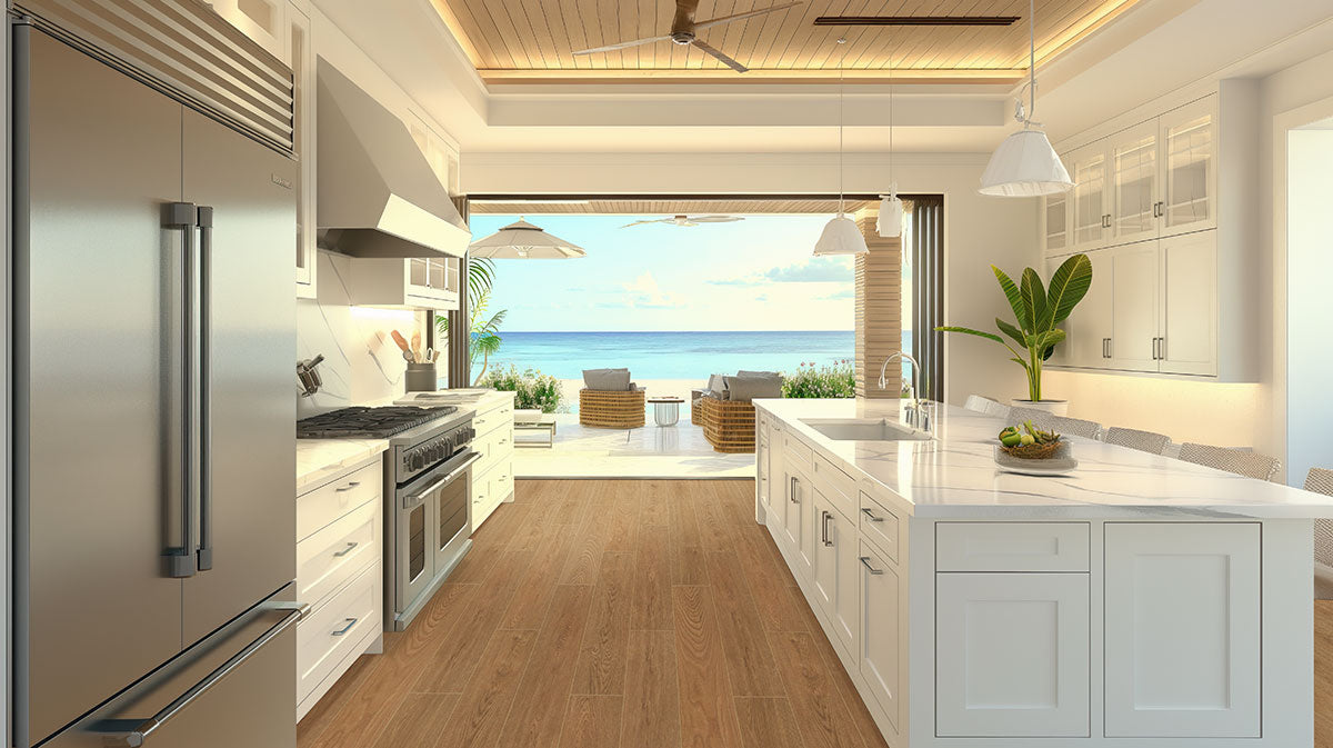 MSI Cabana Tawny 9 x 47 Matte Porcelain tile (NCABTAW9X47) – MSI room scene (kitchen)