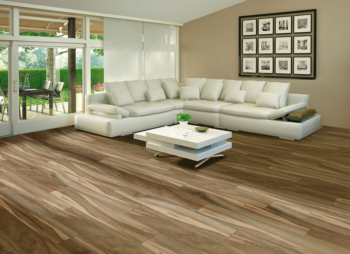 MSI Aspenwood Café 9 x 48 Matte Porcelain tile (NASPCAF9X48) – MSI room scene