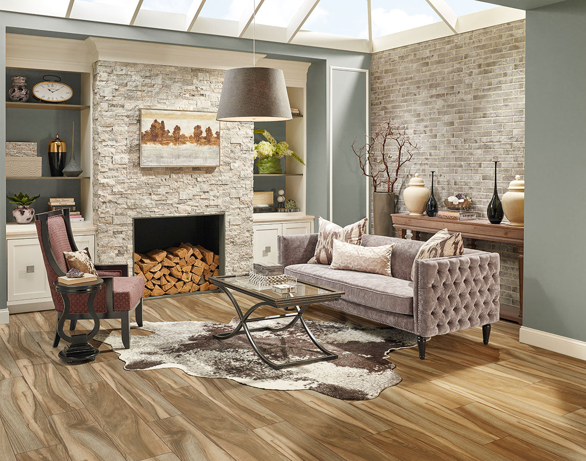 MSI Aspenwood Café 9 x 48 Matte Porcelain tile (NASPCAF9X48) – MSI room scene