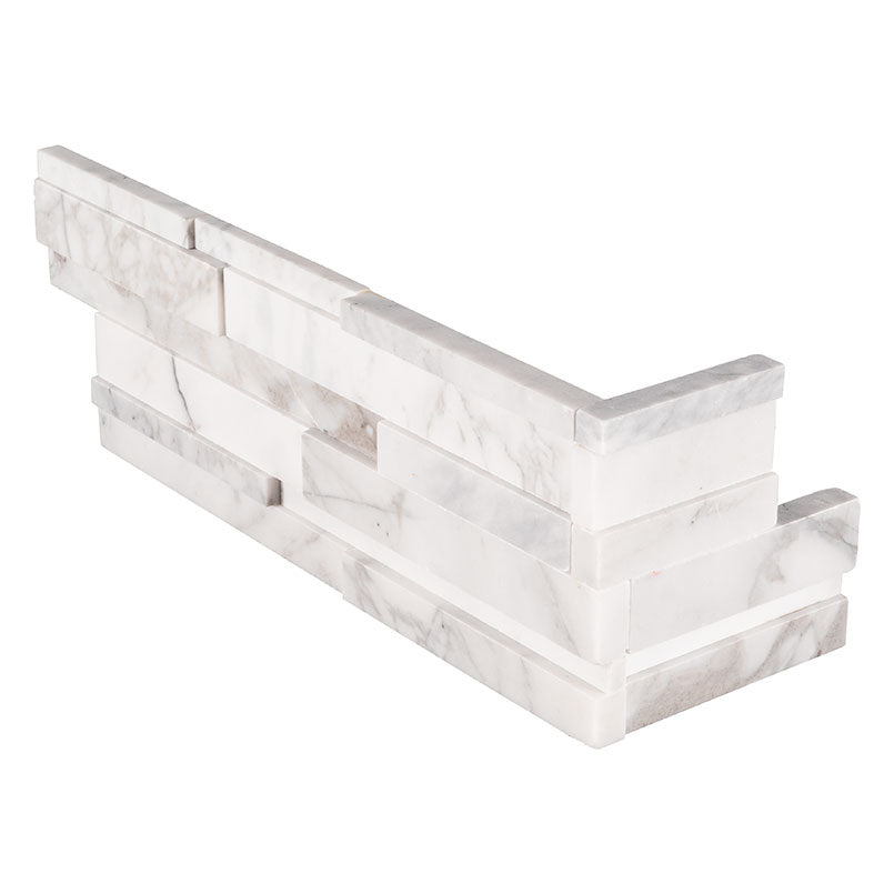 MSI Calacatta Cressa 3d stacked stone 6 x 12 x 6 (LPNLMCALCRE618COR-3DH)
