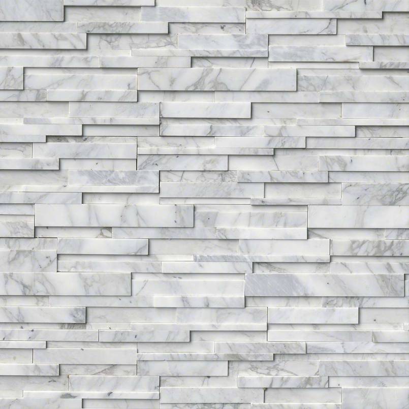 MSI Calacatta Cressa 3d stacked stone 6 x 12 x 6 (LPNLMCALCRE618COR-3DH)