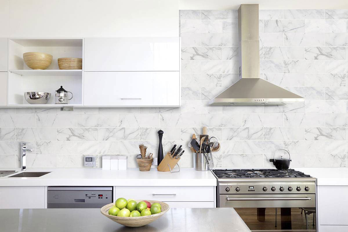 MSI Calacatta Cressa 4 x 12 Honed Marble tile (TCALCRE412H) – MSI room scene