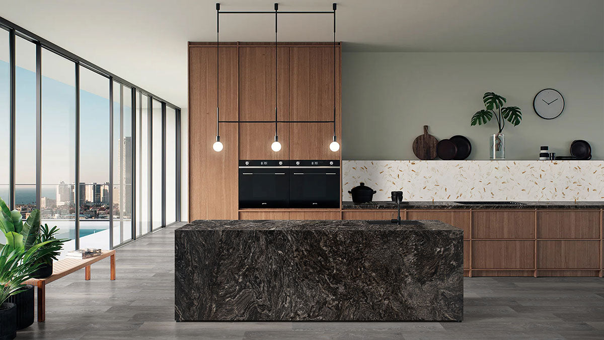 MSI Calacatta Gold 2" Hexagon Matte Porcelain mosaic (SMOT-PT-CALGLD-2HEXM) – MSI room scene