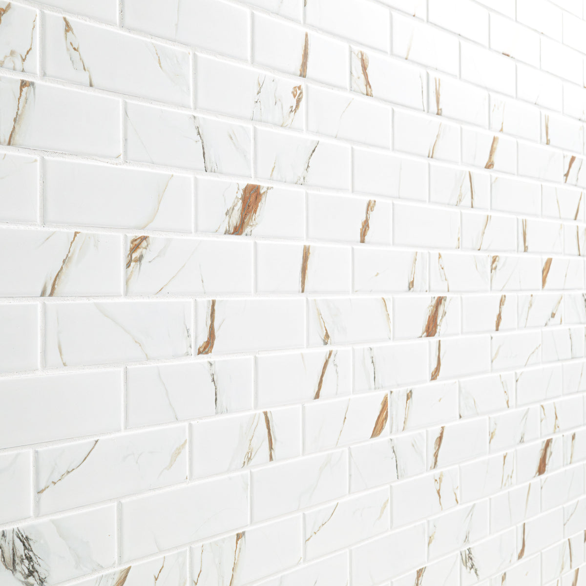 MSI Calacatta Gold 2 x 6 Matte Porcelain mosaic (SMOT-PT-CALGLD-2X6M) – MSI product image