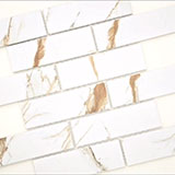 MSI Calacatta Gold 2 x 6 Matte Porcelain mosaic (SMOT-PT-CALGLD-2X6M) – MSI product image