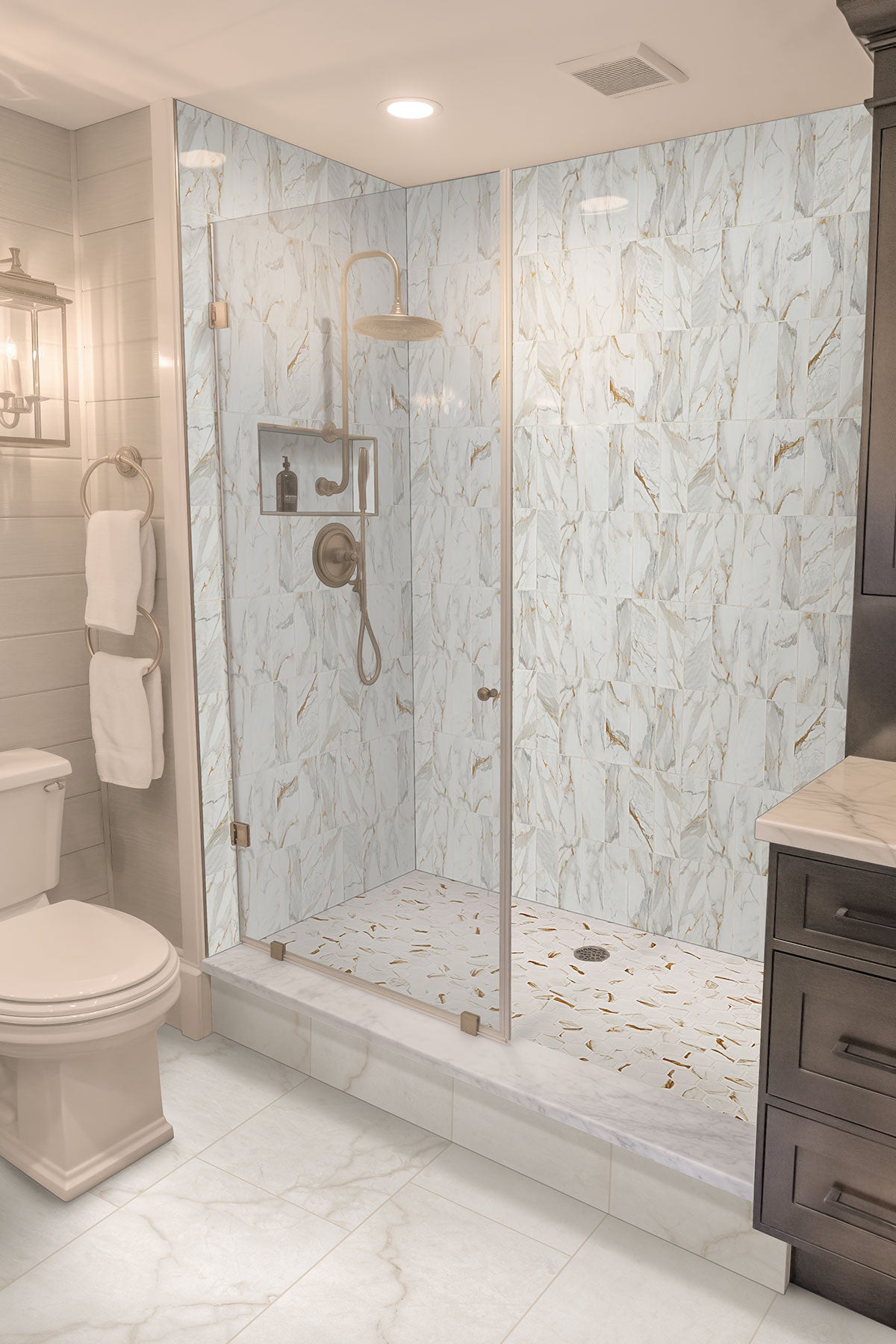 MSI Calacatta Gold 4 x 12 Matte Porcelain tile (SMOT-PT-CALGLD-4X12M) – MSI room scene (bathroom)