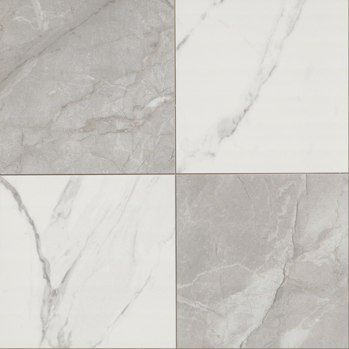 MSI Calacatta Grigio Checkered 24 x 24 Matte Porcelain tile (NCALGRICHE2424) – MSI product image