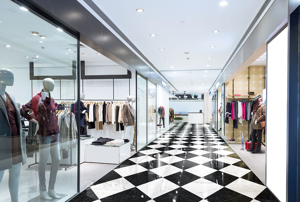 MSI Regallo Marquina Noir 3 x 24 Polished Porcelain trim (NREGMARNOI3X24BNP) – MSI room scene