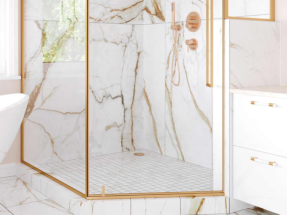 MSI Regallo Calacatta Marbella 2 x 2 Matte Porcelain mosaic (NREGCALMAR2X2) – MSI room scene