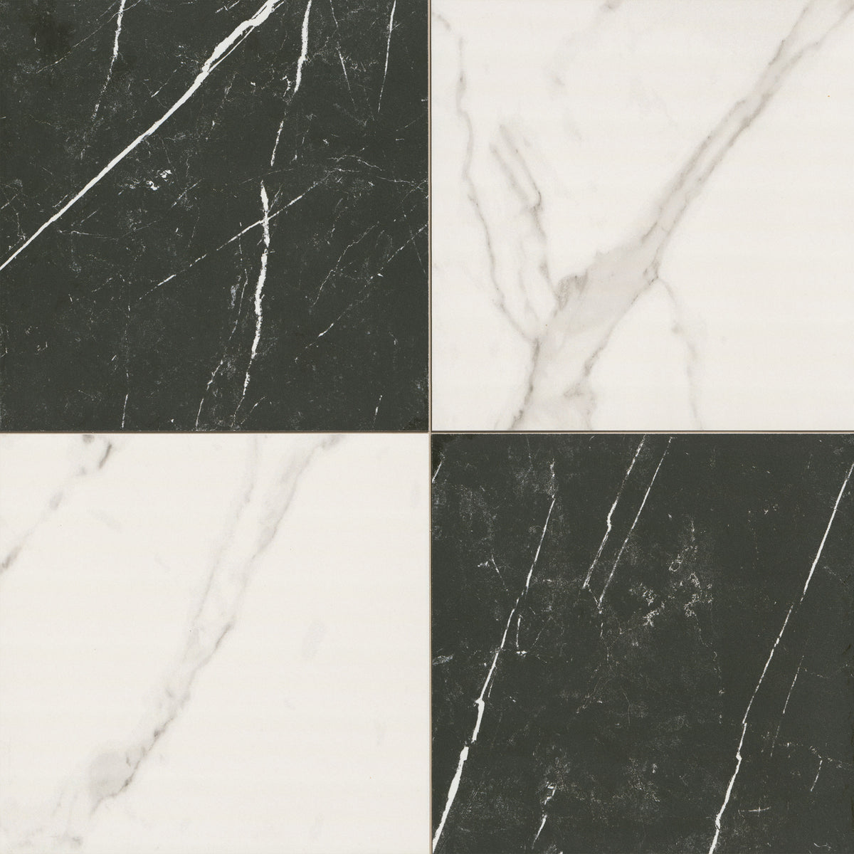 MSI Calacatta Marquina Checkered 24 x 24 Matte Porcelain tile (NCALMARCHE2424) – MSI product image