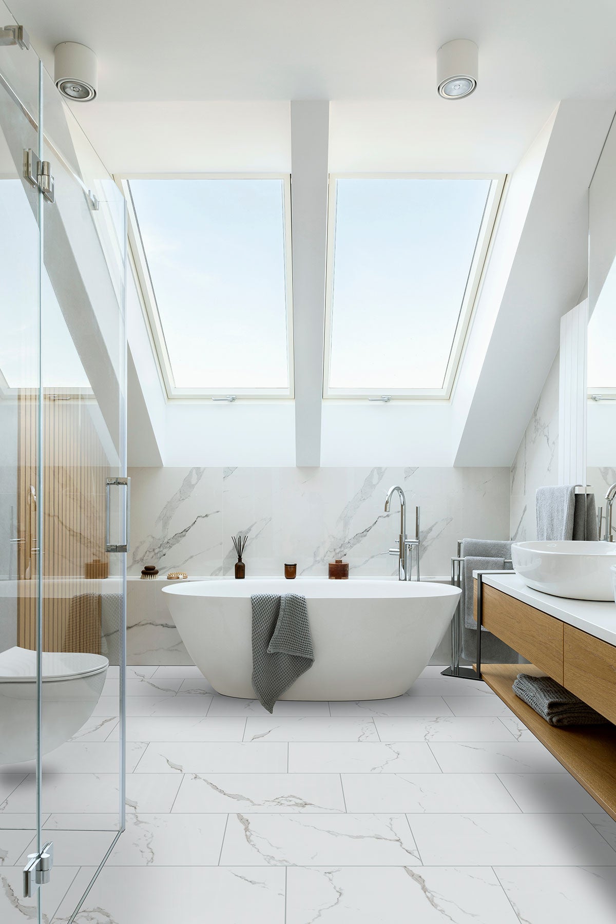 MSI Glenridge Calacatta Serra luxury vinyl plank 12 x 24 (VTGCALSER12X24-2MM-12MIL)