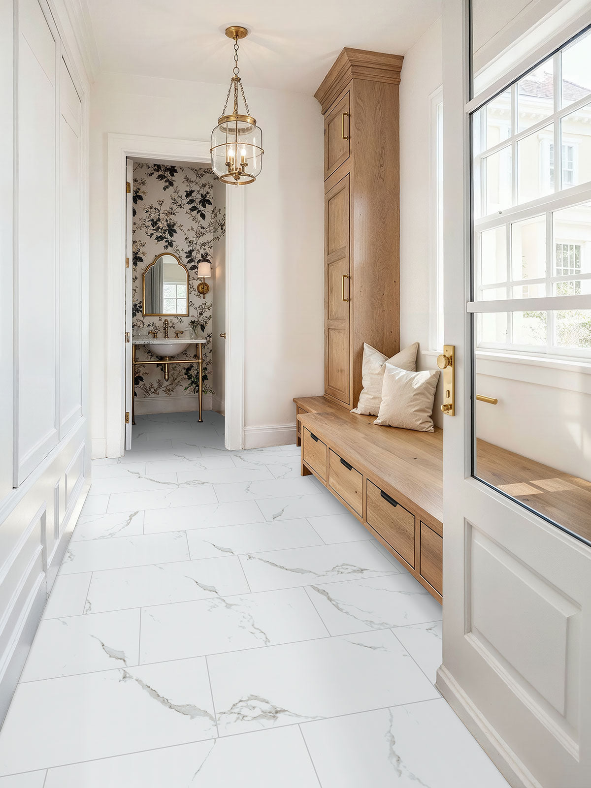 MSI Glenridge Calacatta Serra luxury vinyl plank 12 x 24 (VTGCALSER12X24-2MM-12MIL)