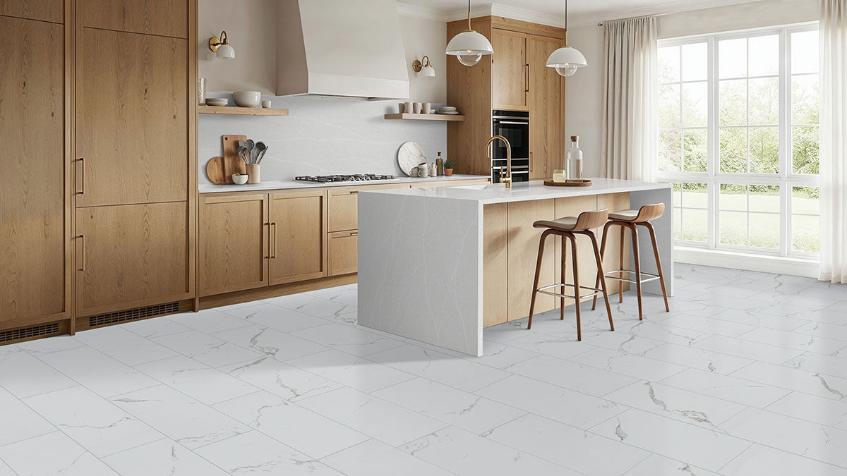 MSI Glenridge Calacatta Serra luxury vinyl plank 12 x 24 (VTGCALSER12X24-2MM-12MIL)