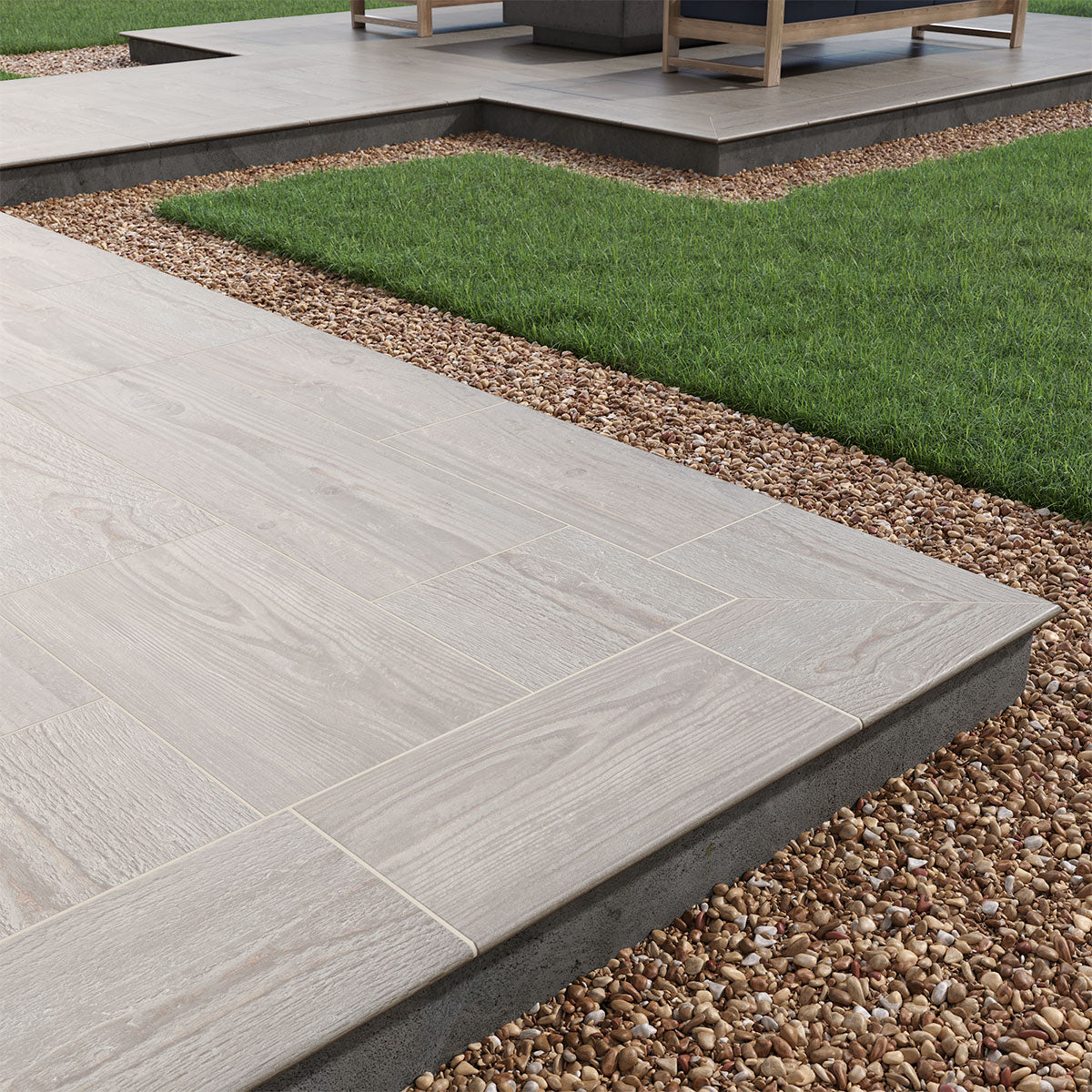 MSI Caldera Grigia 13 x 24 Matte Porcelain pool coping (LCOPNCALGRI1324) – MSI room scene