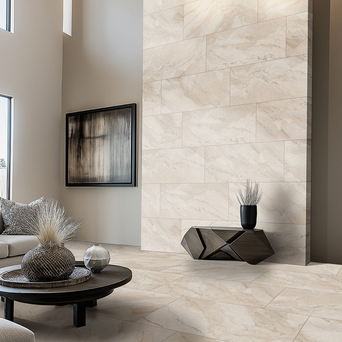 MSI Camuflage 24 x 48 Matte Porcelain tile (NWGCAM2448-7MM) – MSI room scene (living room)