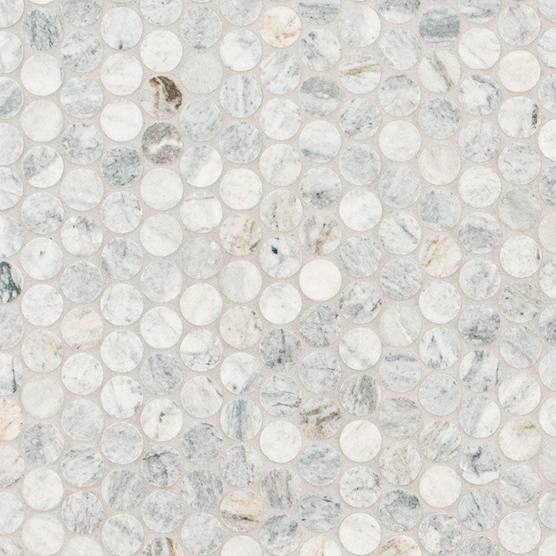 MSI Capri Blue Round Honed Marble mosaic (SMOT-CAPBLU-ROUH) – MSI product image