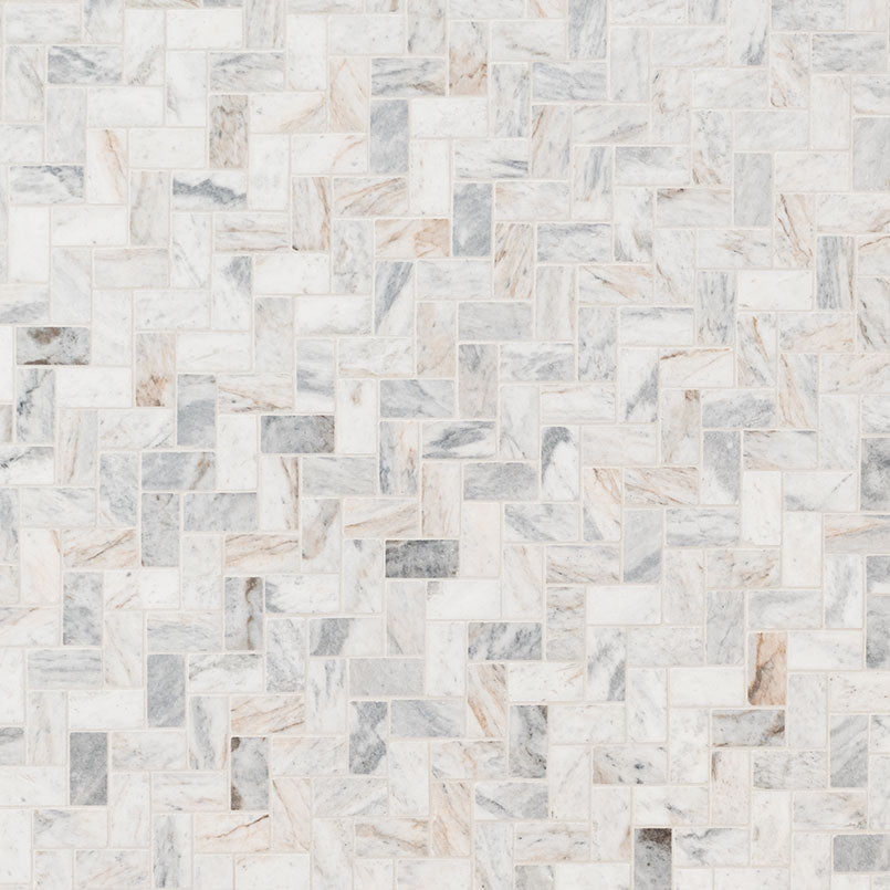 MSI Capri Blue 1 x 2 Honed Marble mosaic (SMOT-CAPBLU-HBH) – MSI product image