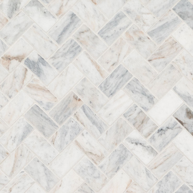 MSI Capri Blue 1 x 2 Honed Marble mosaic (SMOT-CAPBLU-HBH) – MSI product image