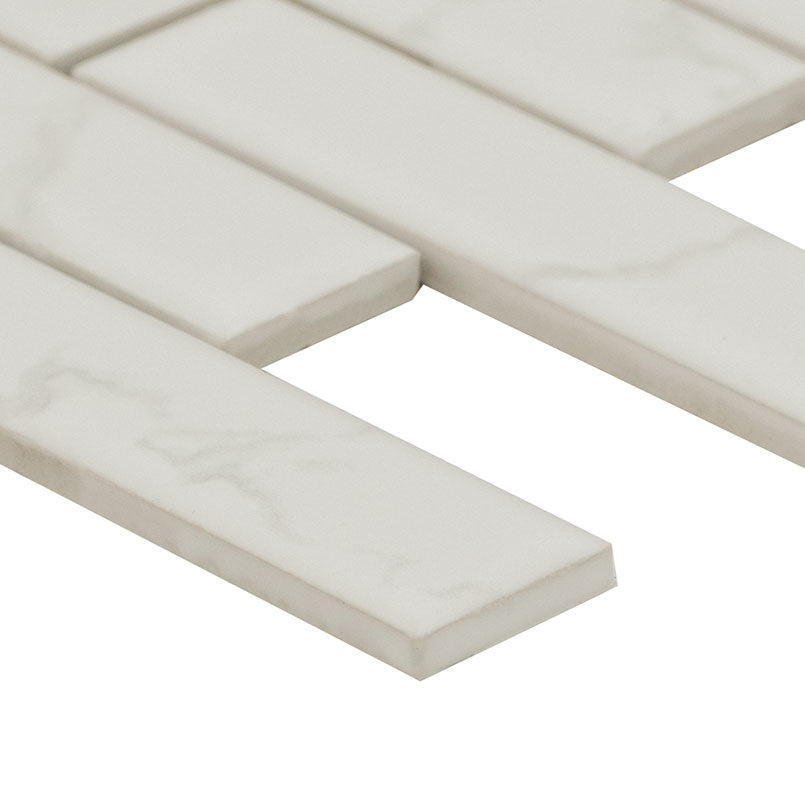 MSI Carrara 1 x 4 Matte Porcelain mosaic (SMOT-PT-CAR-1X4M) – MSI product image