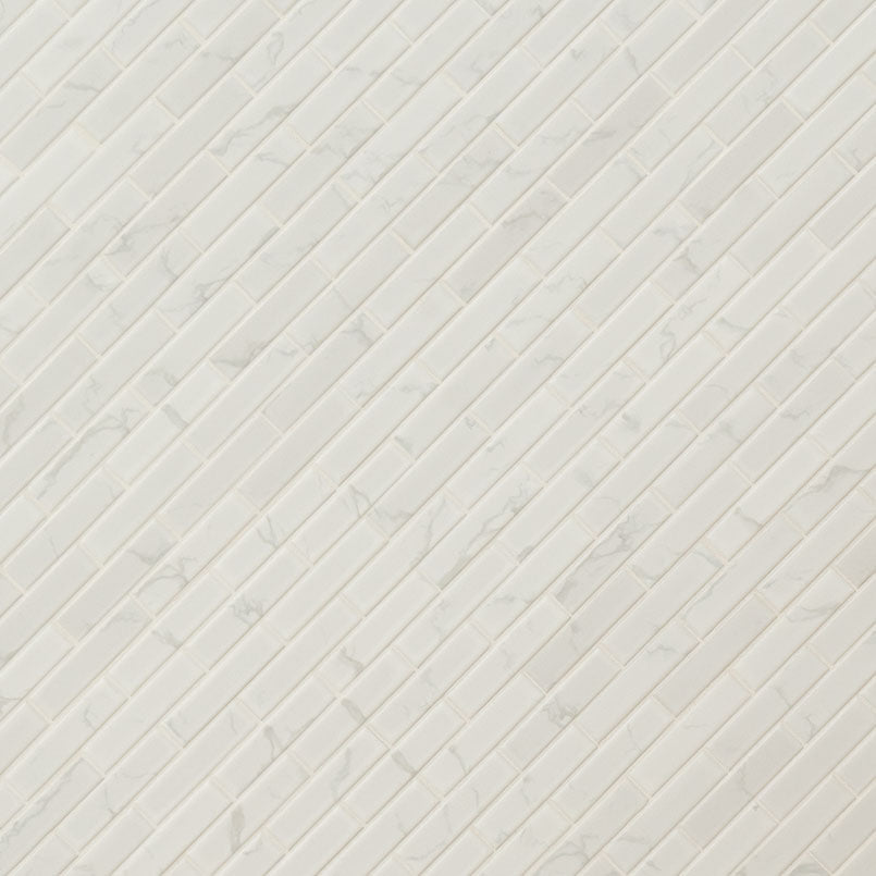 MSI Carrara 1 x 4 Matte Porcelain mosaic (SMOT-PT-CAR-1X4M) – MSI product image