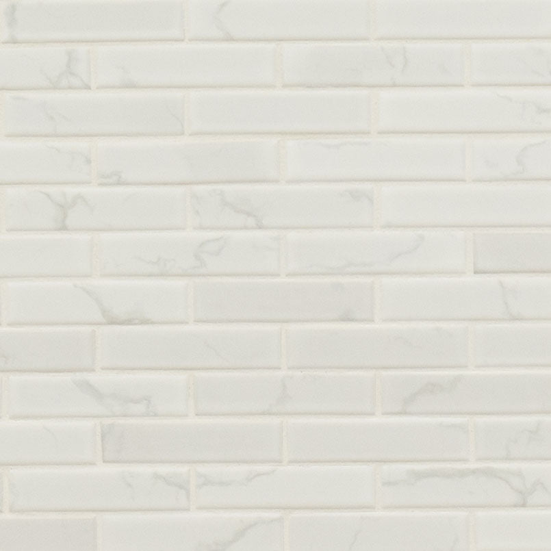MSI Carrara 1 x 4 Matte Porcelain mosaic (SMOT-PT-CAR-1X4M) – MSI product image
