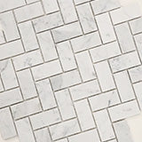 MSI Carrara White 1 x 2 Honed Marble mosaic (SMOT-CAR-1X2HBH) – MSI product image