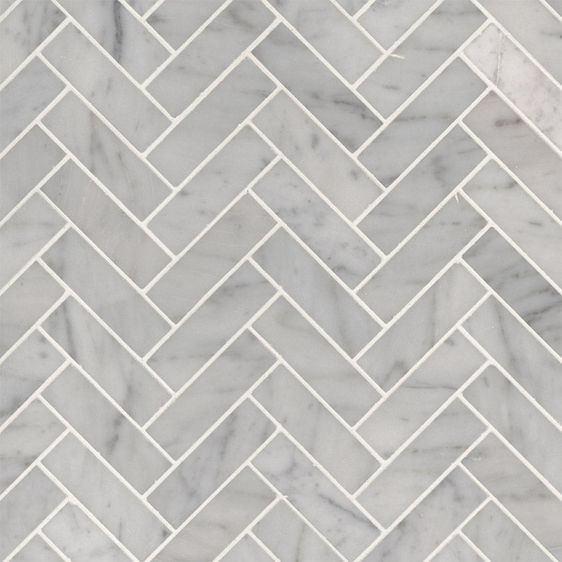 MSI Carrara White 1 x 3 Polished Marble mosaic (SMOT-CAR-1X3HBP) – MSI product image
