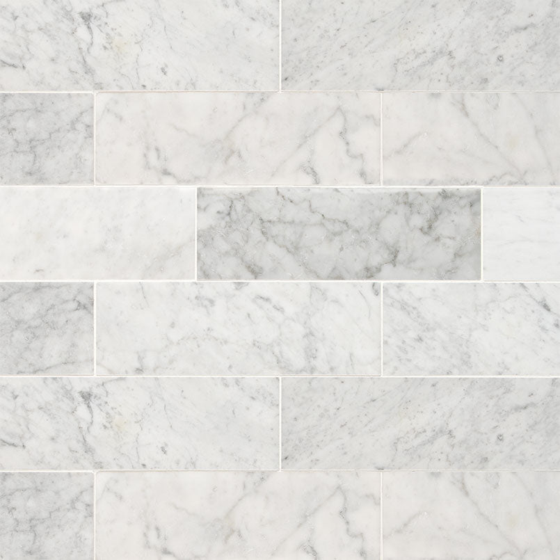 MSI Carrara White 4 x 12 Honed Marble tile (TCARWHT412H) – MSI product image