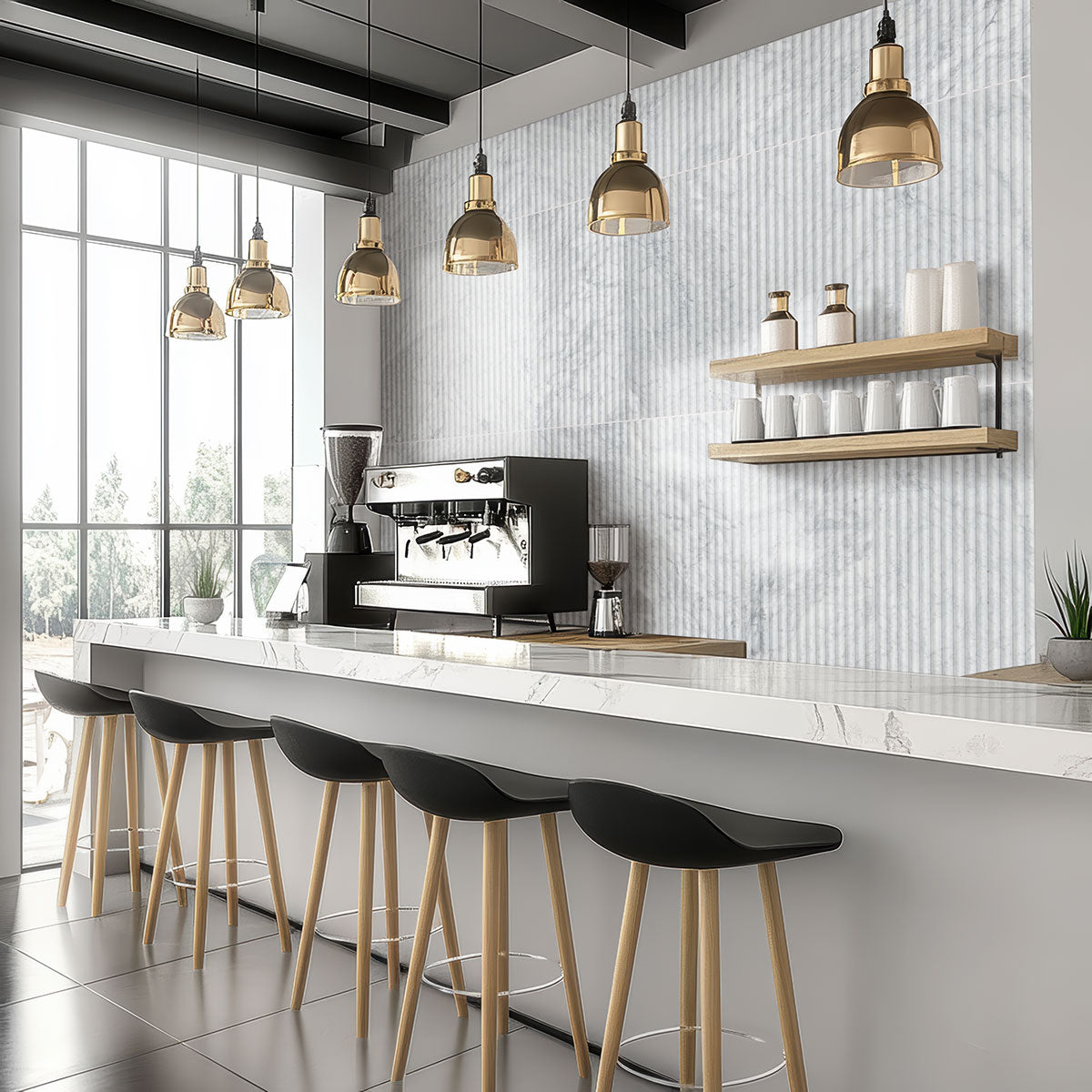 MSI Carrara White Milano Ribbo 12 x 24 Honed Marble tile (TCARWHT1224MR) – MSI room scene