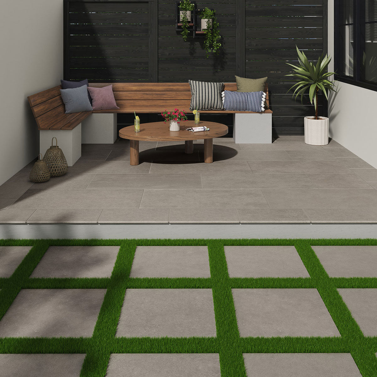 MSI Cementique Silver 40 x 40 Matte Porcelain tile (NCEMSIL4040-3D) – MSI room scene