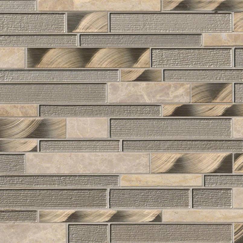 MSI Champagne Toast Interlocking Pattern Glass mosaic (SMOT-SGLSMTIL-CHATST4MM) – MSI product image
