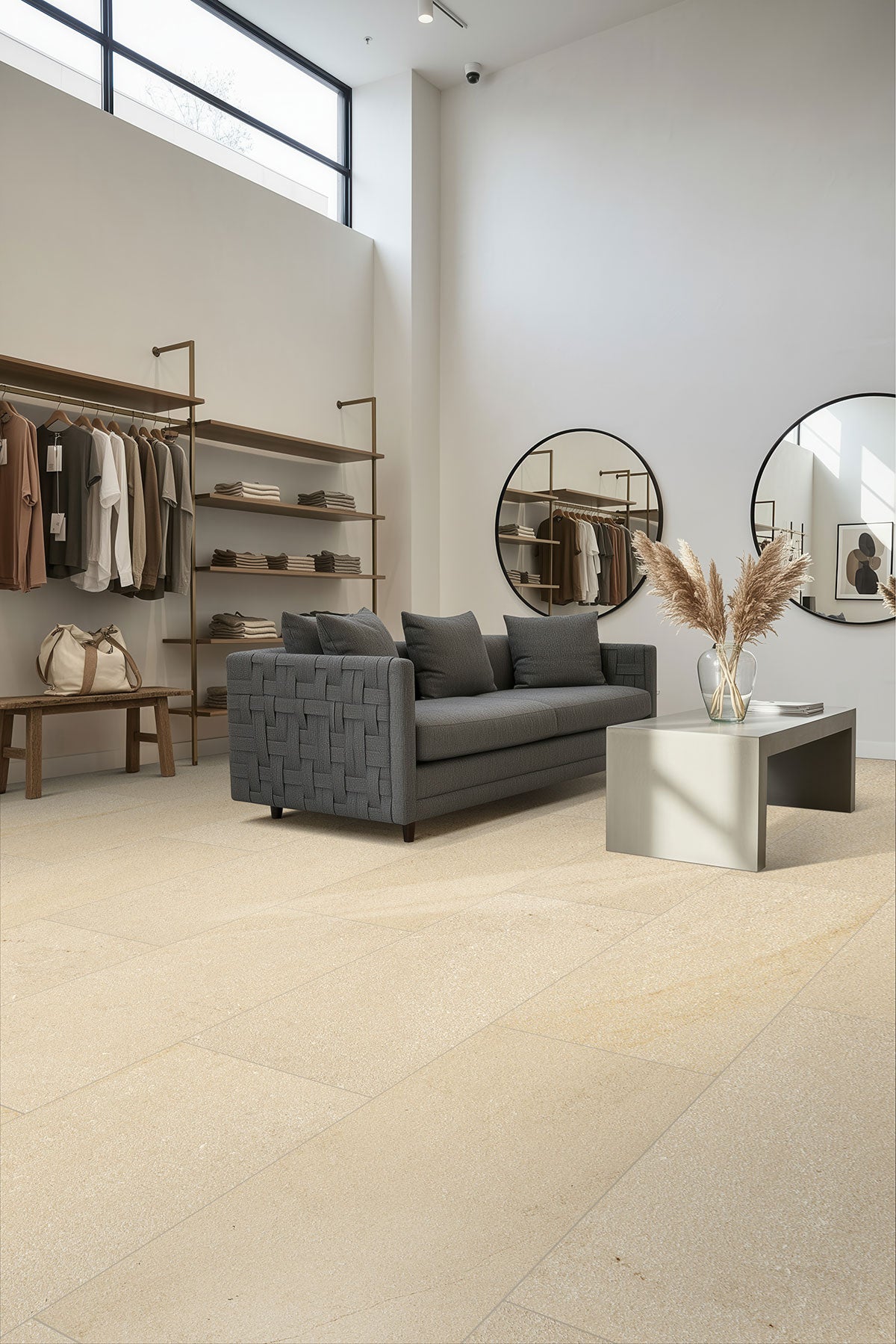 MSI Chateau Luna Blanc 12 x 24 Lappato Porcelain tile (NCHALUNBLA1224L-3D) – MSI room scene