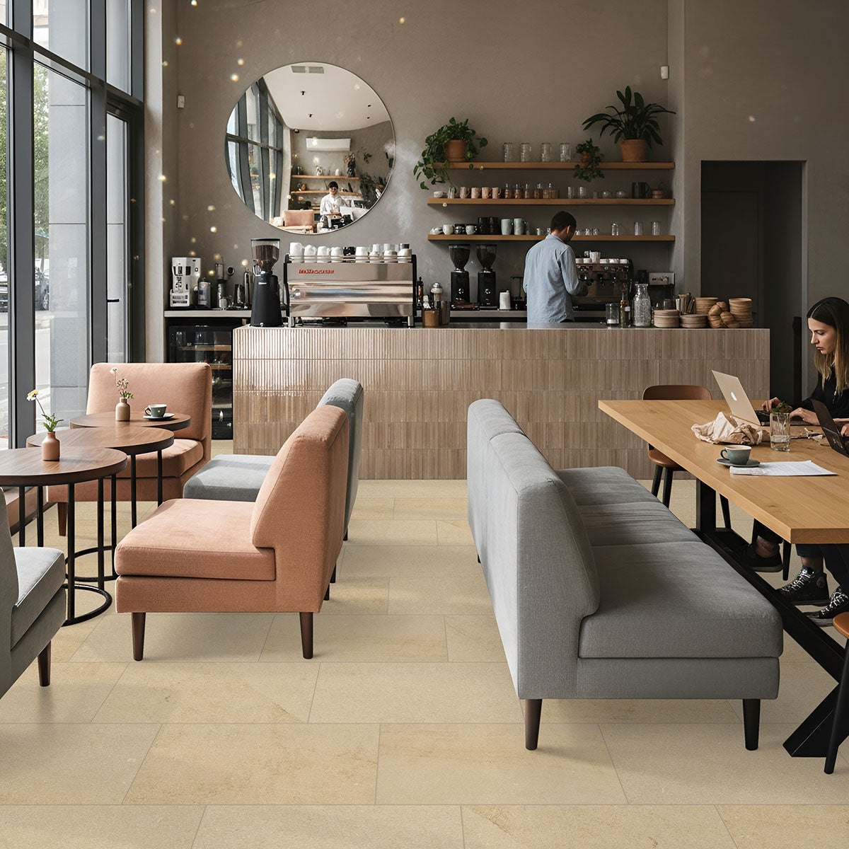 MSI Chateau Luna Sable 12 x 24 Lappato Porcelain tile (NCHALUNSAB1224L-3D) – MSI room scene