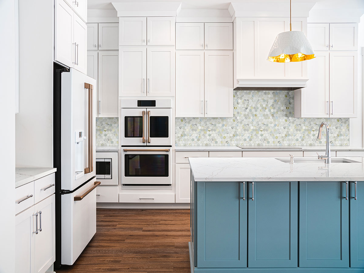 MSI Cloudland 2" Hexagon Polished Marble mosaic (SMOT-CLOUDL-2HEXP) – MSI room scene (kitchen)