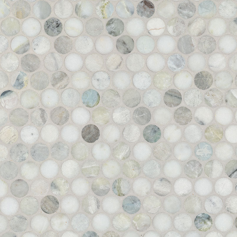 MSI Cloudland Round Pattern Polished Marble mosaic (SMOT-CLOUDL-ROUP) – MSI product image