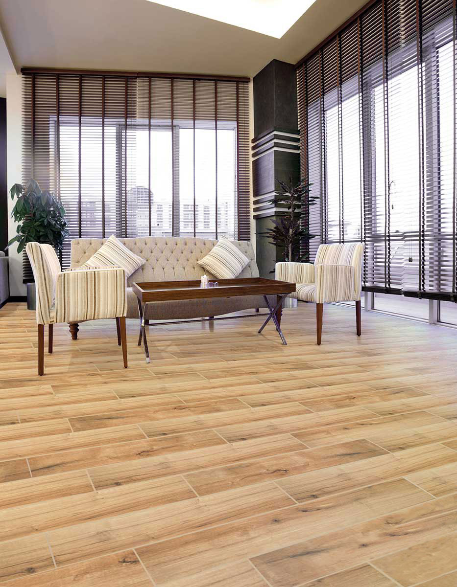 MSI Palmetto Cognac 6 x 36 Matte Porcelain tile (NPALCOG6X36) – MSI room scene