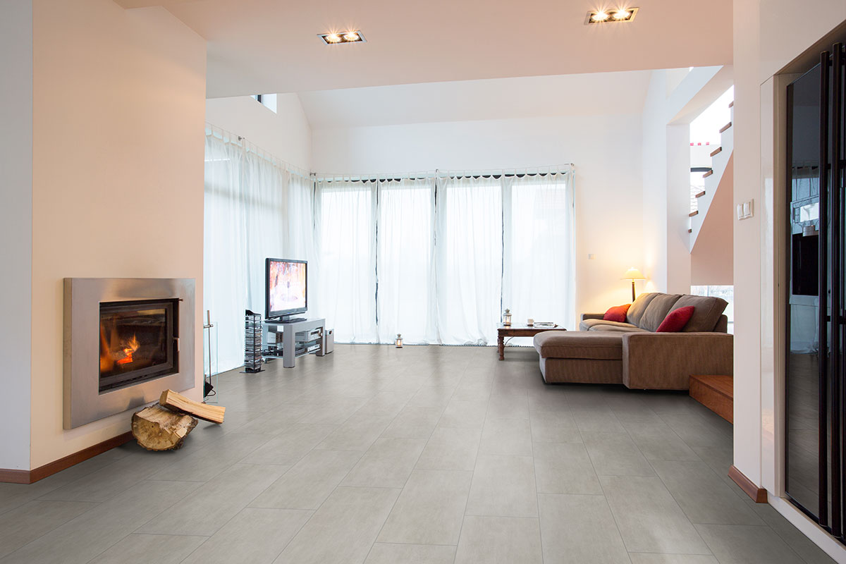 MSI Gridscale Concrete 12 x 24 Matte Ceramic tile (NGRICON1224) – MSI room scene (living room)