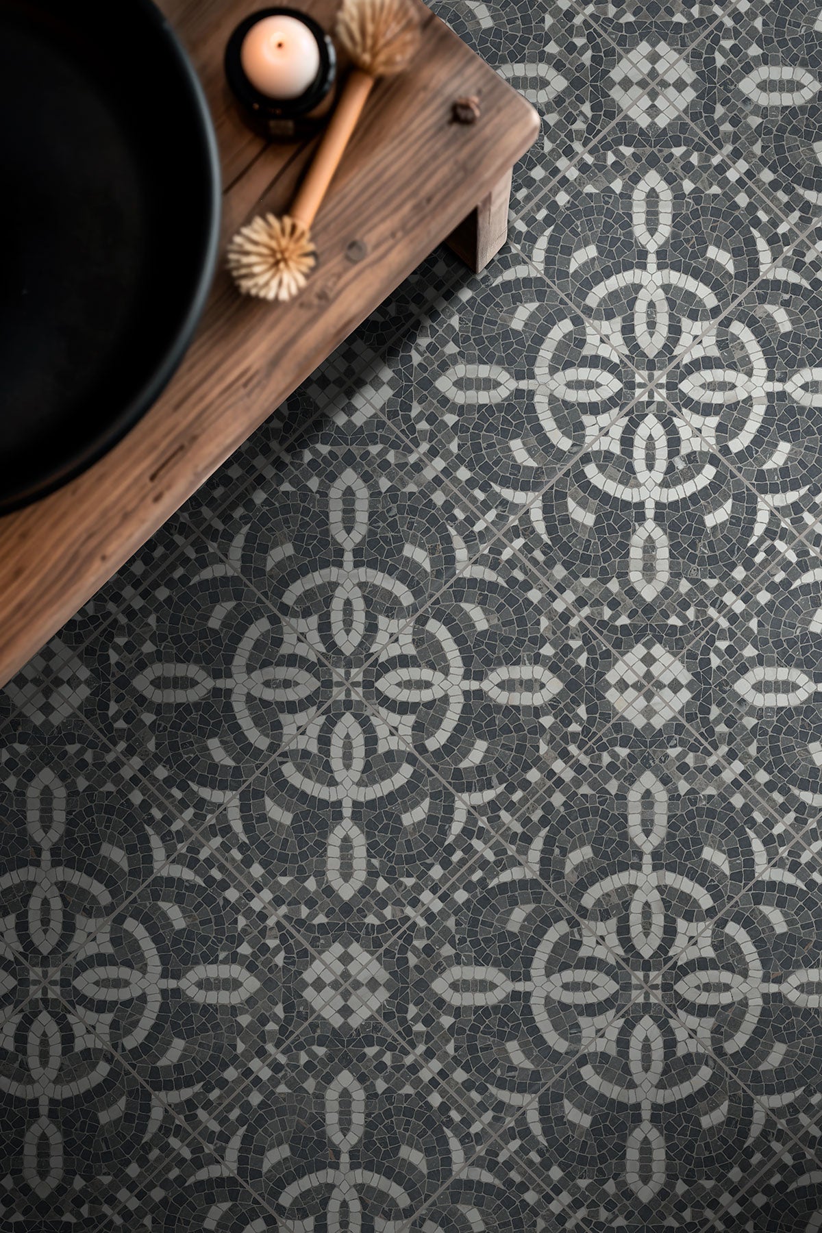 MSI Constantino 8 x 8 Matte Porcelain tile (NWGCON8X8) – MSI room scene (living room)