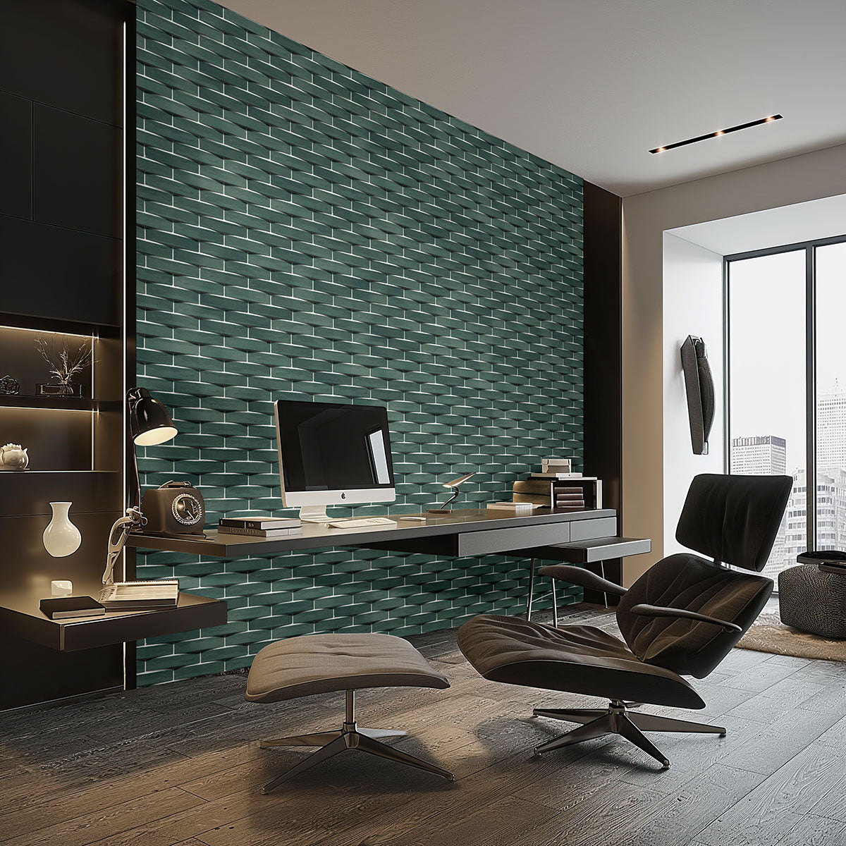 MSI Convex Olive 2 x 10 Glossy Ceramic tile (NWGCONOLI2X10G-N) – MSI room scene
